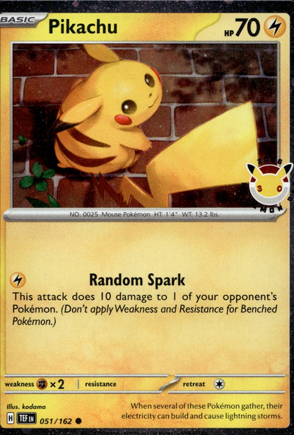 Pikachu (Pokemon Day 2026) Holo Common Miscellaneous Cards & Products 051/162 NM