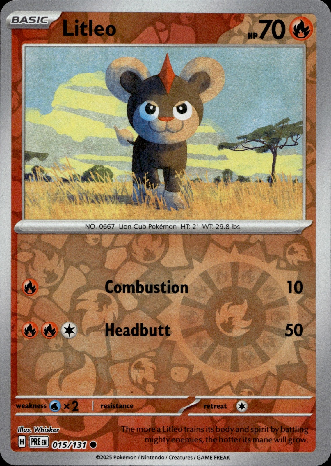 Litleo Reverse Holo Common SV: Prismatic Evolutions 015/131 NM