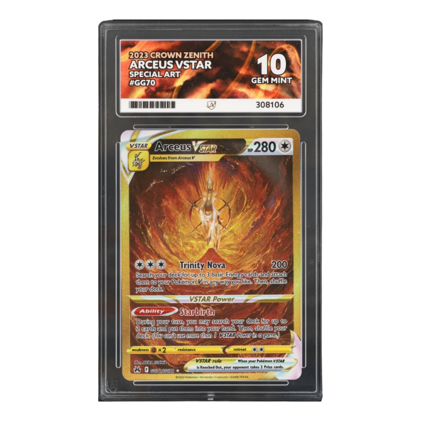 Arceus VSTAR GG70 – ACE 10 (Gem Mint)