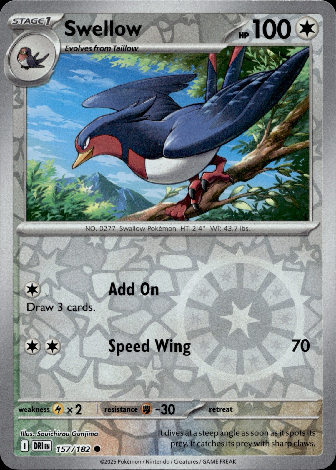 Swellow Common SV10: Destined Rivals 157/182 NM