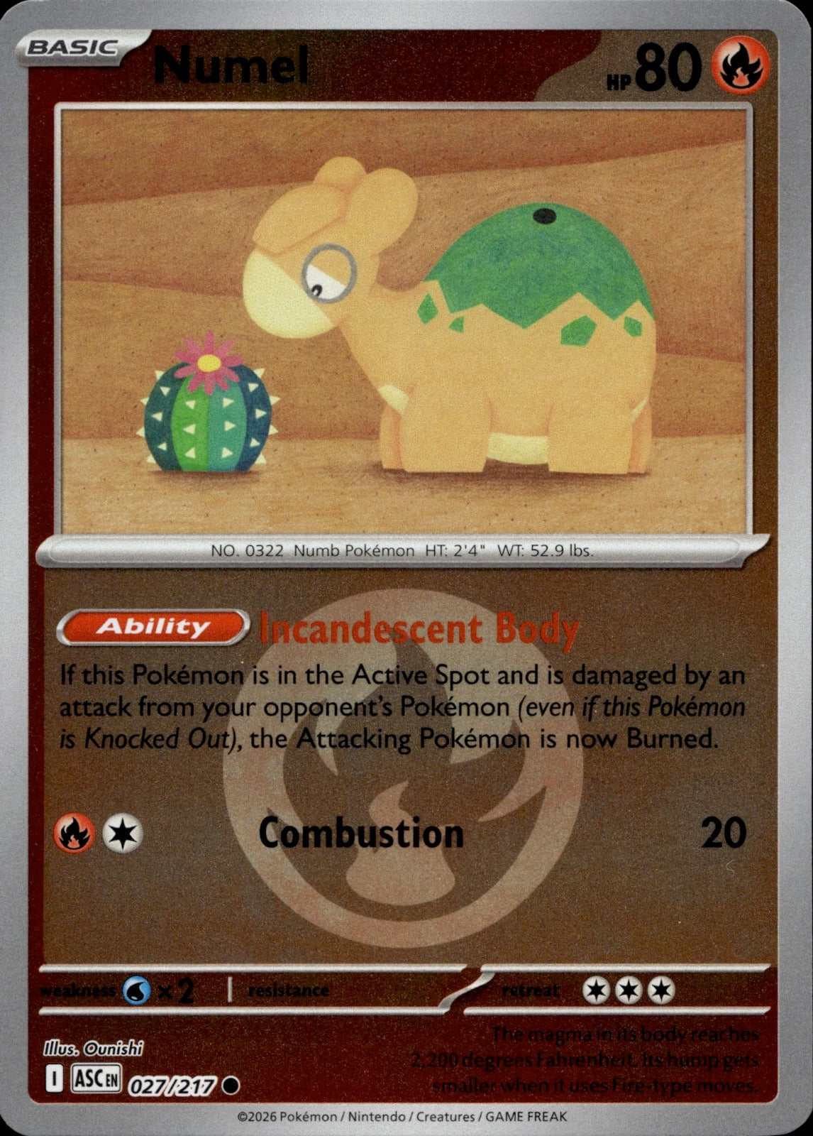 Numel - (Energy Symbol Pattern) Reverse Holo Common ME: Ascended Heroes 027/217 NM