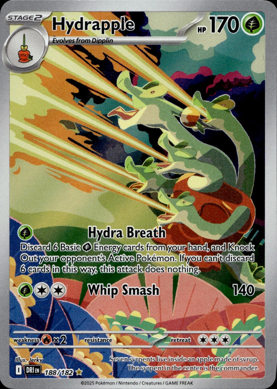 Hydrapple - Holo Illustration Rare SV10: Destined Rivals 188/182 NM