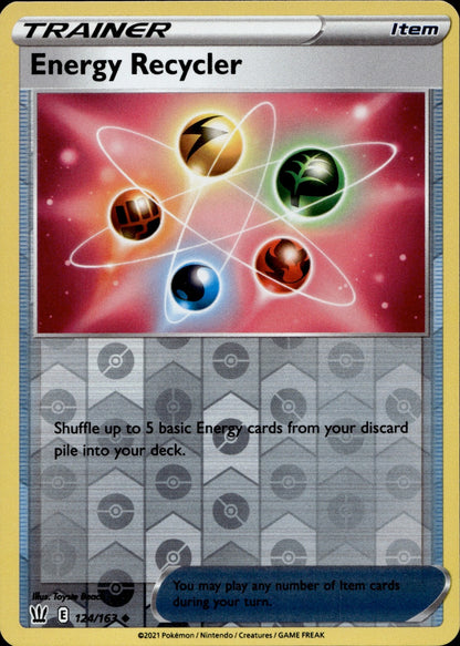 Energy Recycler Reverse Holo Uncommon SWSH05: Battle Styles 124/163 NM