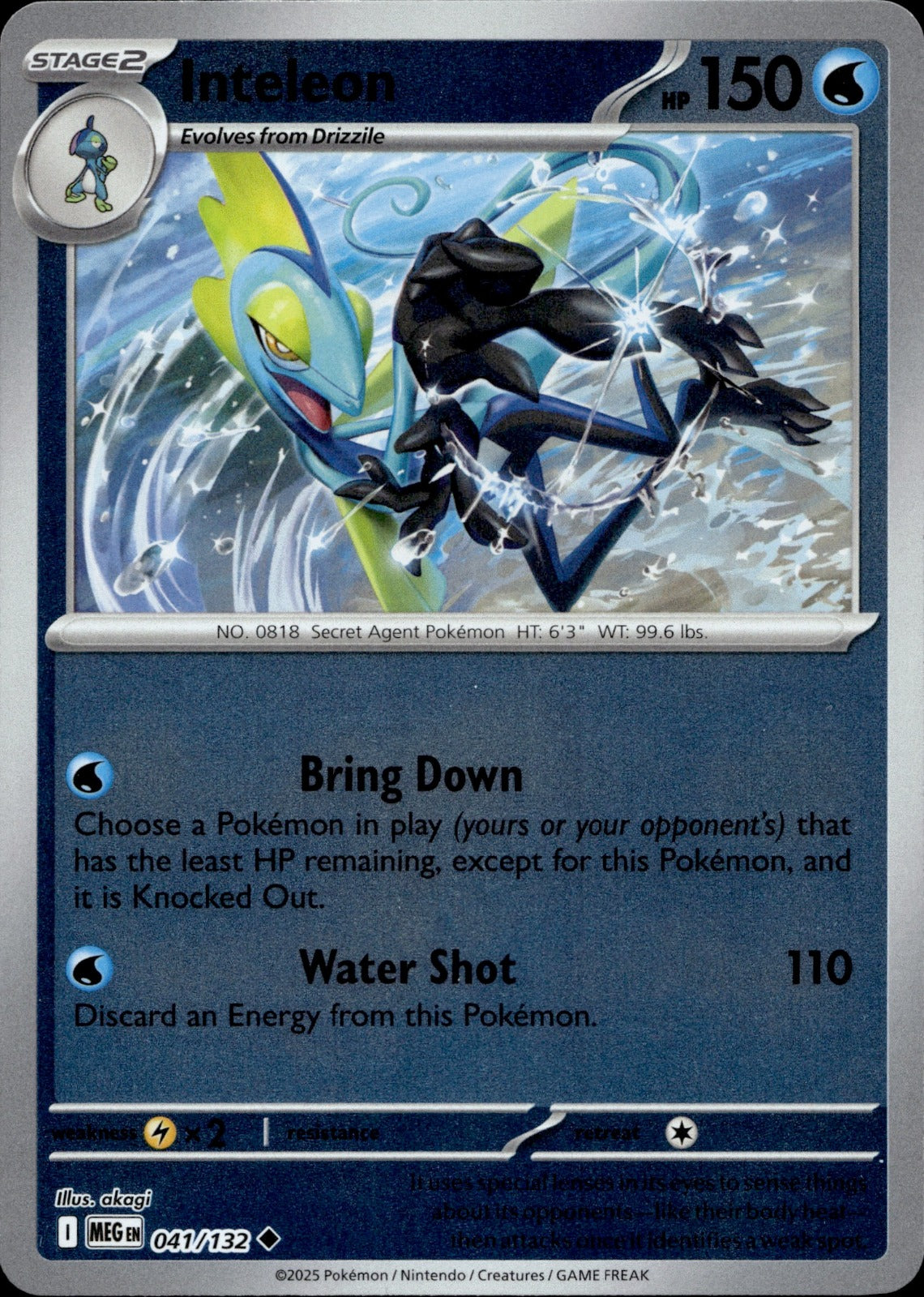 Inteleon - Uncommon ME01: Mega Evolution 041/132 NM