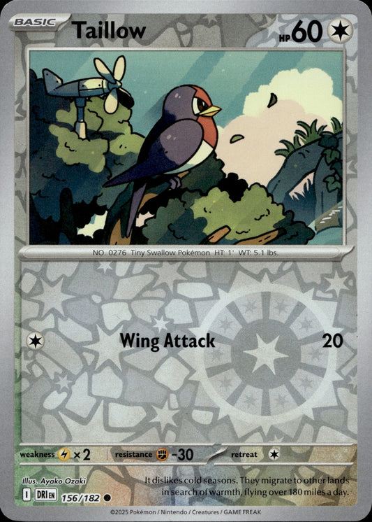 Taillow Reverse Holo Common SV10: Destined Rivals 156/182 NM