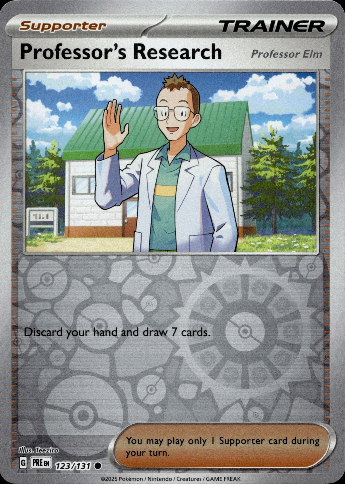Professor's Research [Professor Elm] Reverse Holo Common SV: Prismatic Evolutions 123/131 NM