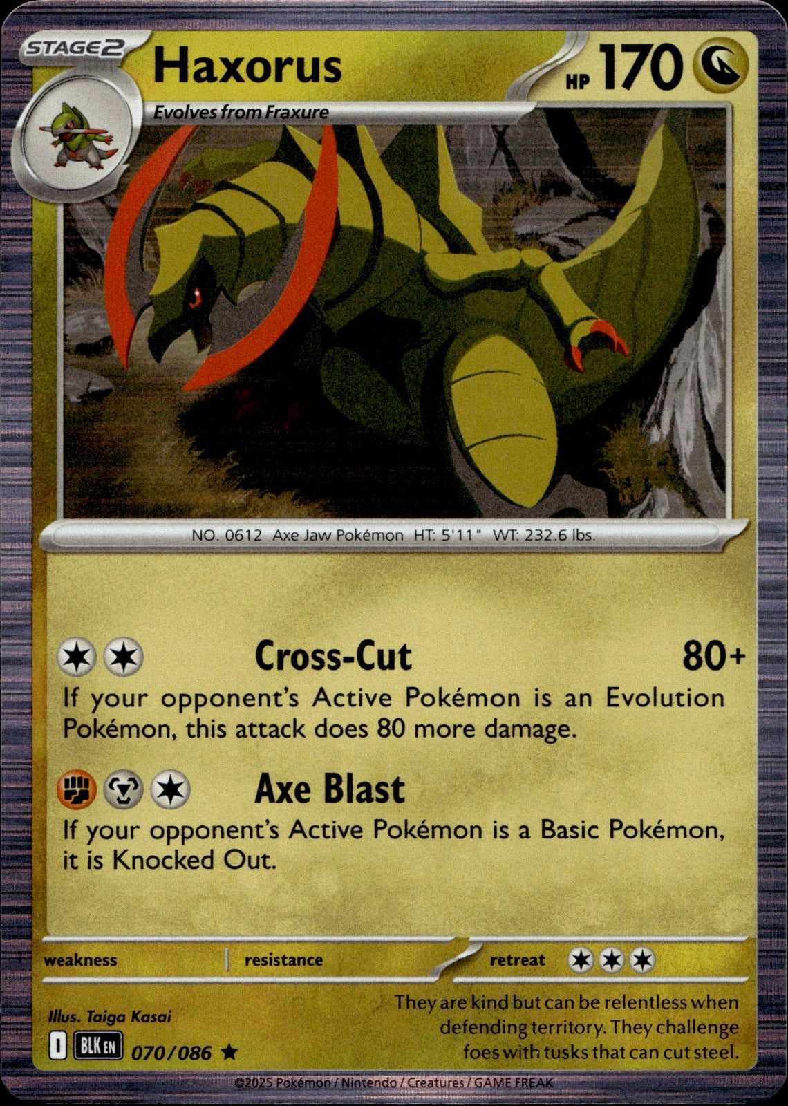 Haxorus Holo Rare SV: Black Bolt 070/086 NM