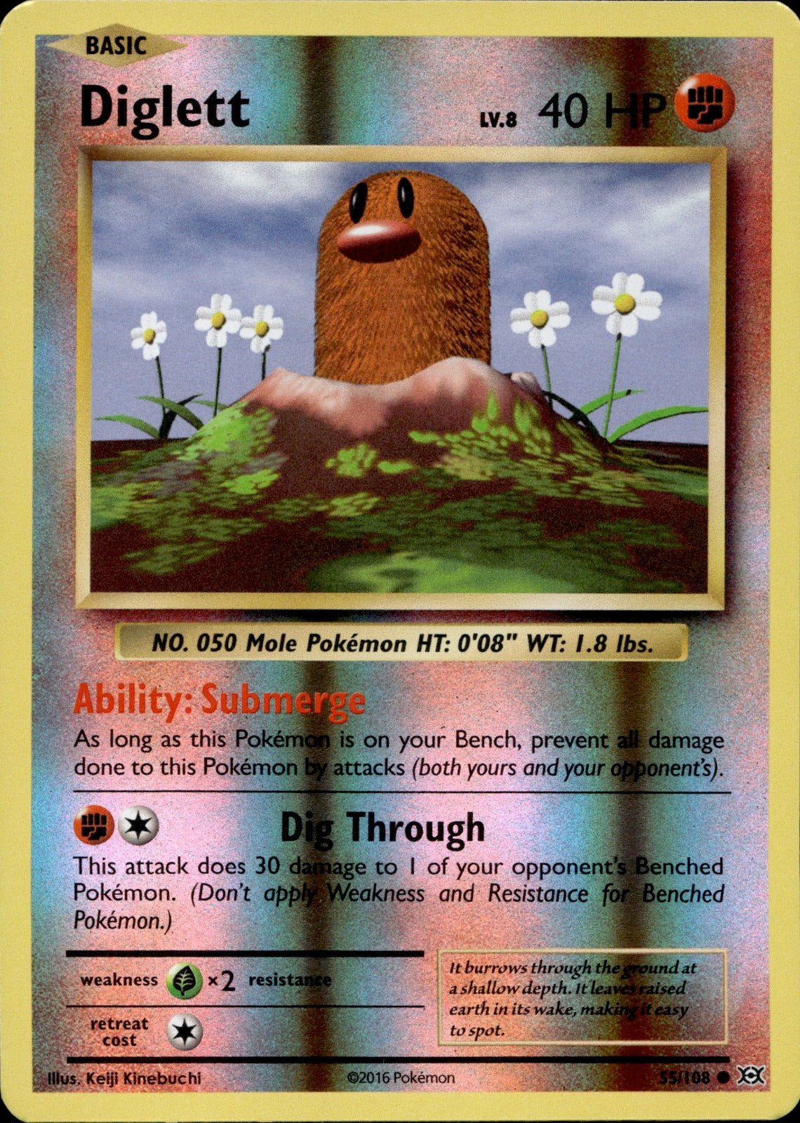 Diglett Common XY - Evolutions 55/108 NM