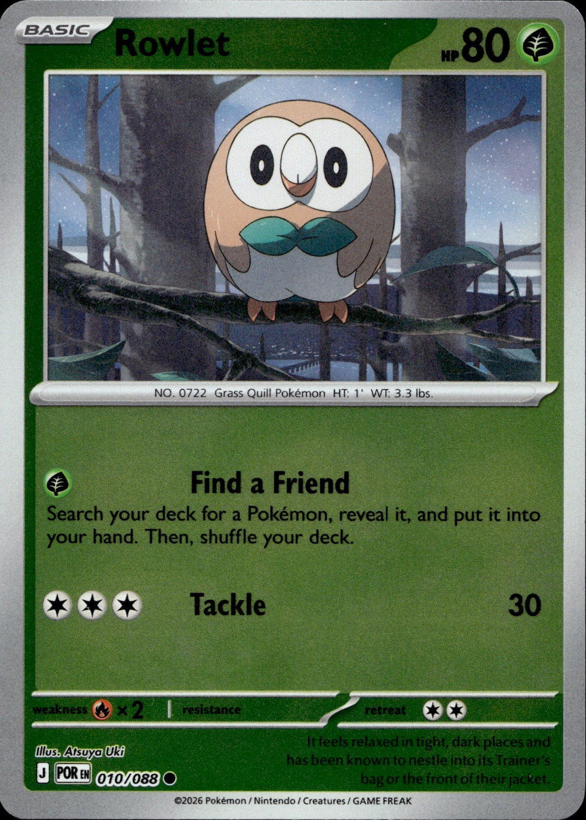 Rowlet Common ME03: Perfect Order 010/088 NM