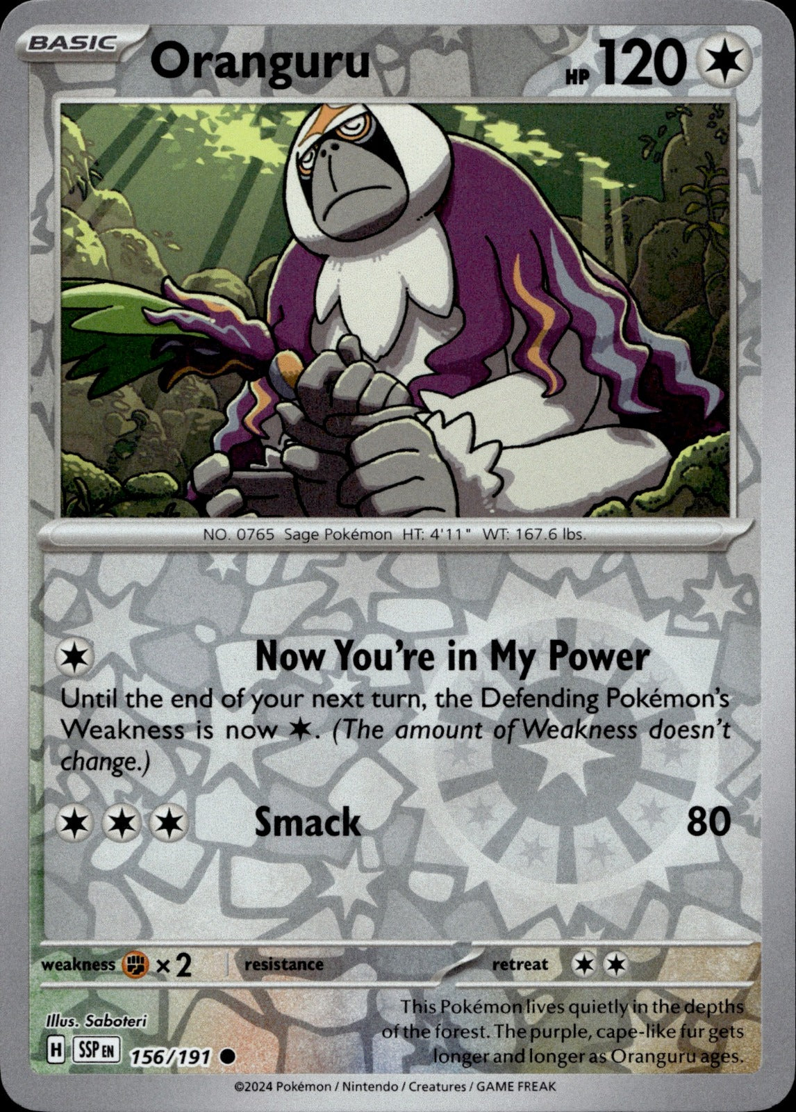 Oranguru Common SV08: Surging Sparks 156/191 NM