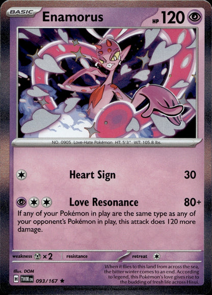 Enamorus - Holo Rare SV06: Twilight Masquerade 093/167 NM
