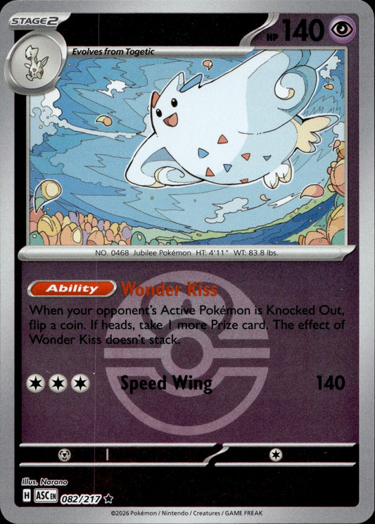 Togekiss (Love Ball) Reverse Holo Rare ME: Ascended Heroes 082/217 NM