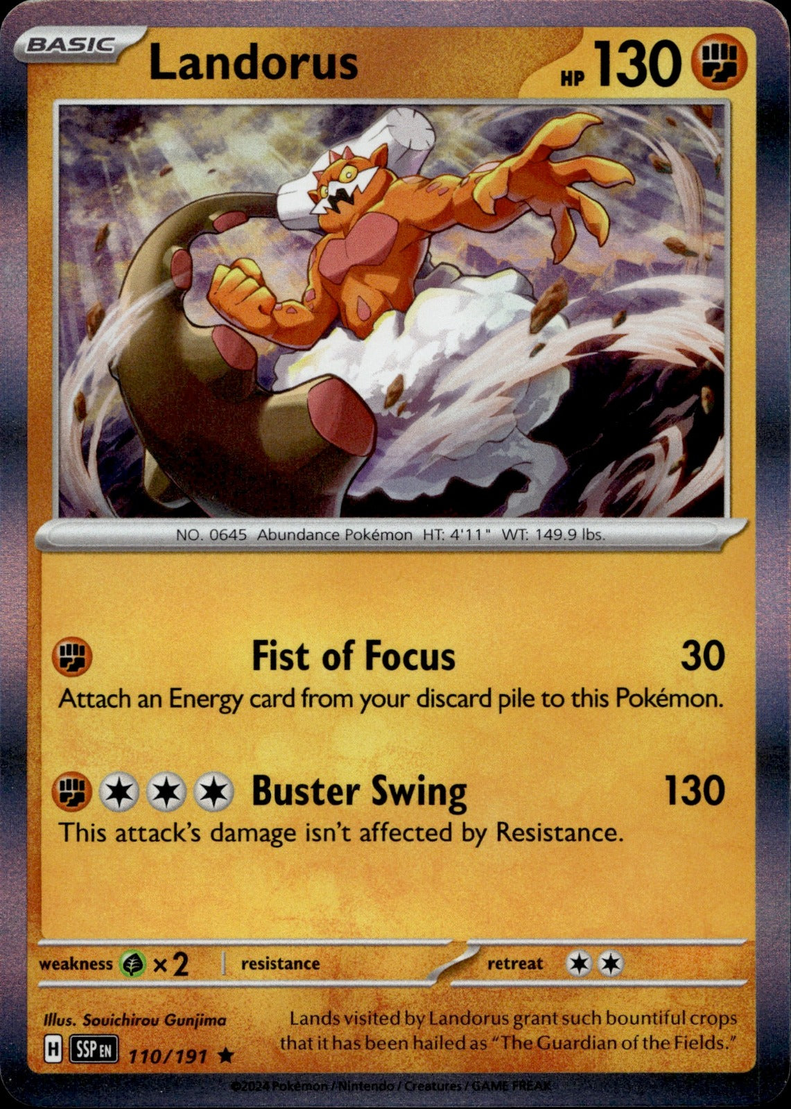 Landorus Holo Rare SV08: Surging Sparks 110/191 NM