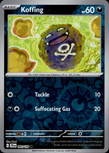 Koffing Reverse Holo Common SV09: Journey Together 091/159 NM