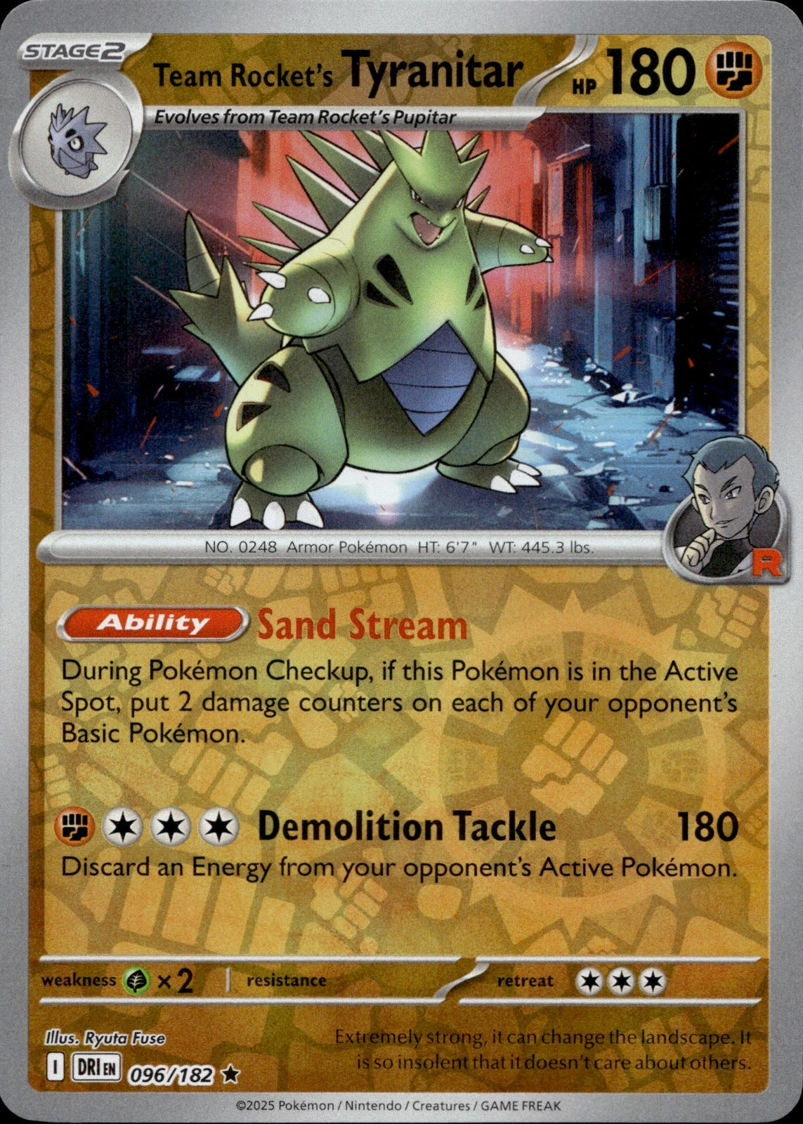 Team Rocket's Tyranitar Rare SV10: Destined Rivals 096/182 NM