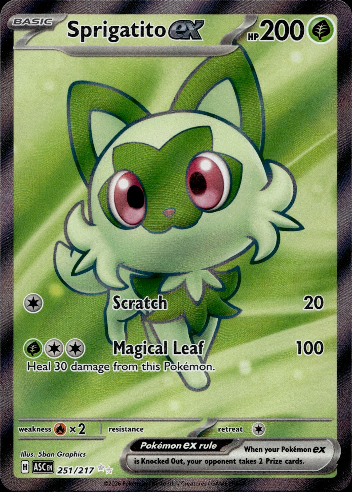 Sprigatito ex Holo Ultra Rare ME: Ascended Heroes 251/217 NM