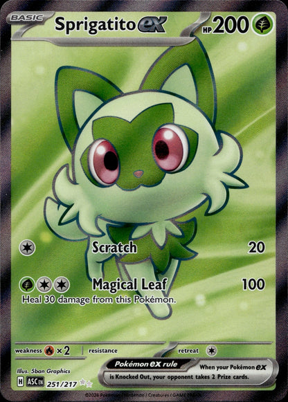 Sprigatito ex Holo Ultra Rare ME: Ascended Heroes 251/217 NM