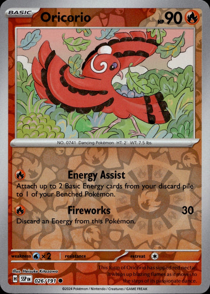 Oricorio Common SV08: Surging Sparks 026/191 NM