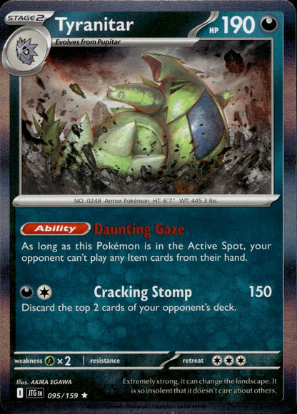 Tyranitar Holo Rare SV09: Journey Together 095/159 NM