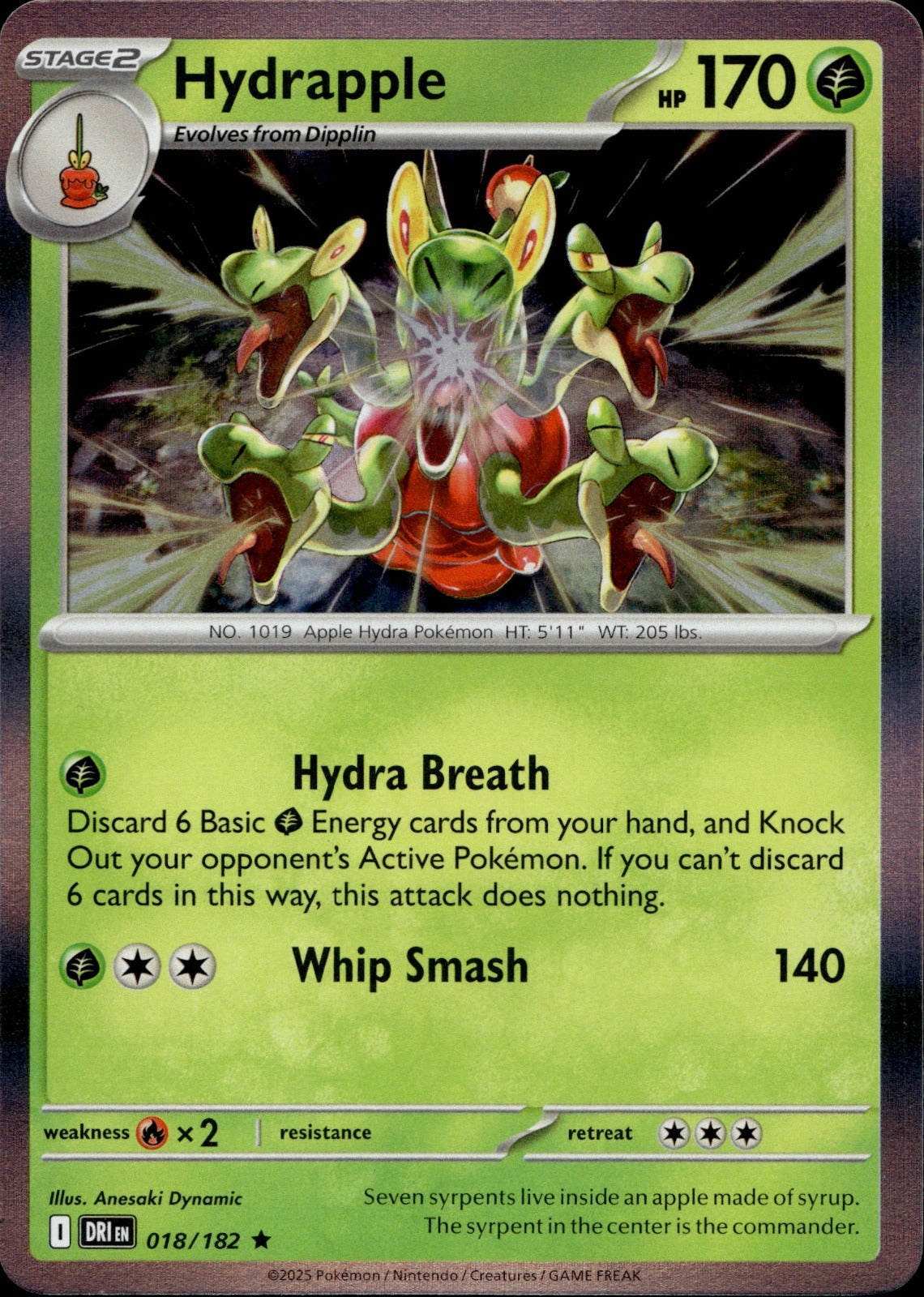 Hydrapple - Holo Rare SV10: Destined Rivals 018/182 NM