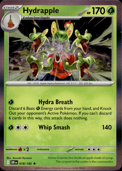 Hydrapple - Holo Rare SV10: Destined Rivals 018/182 NM