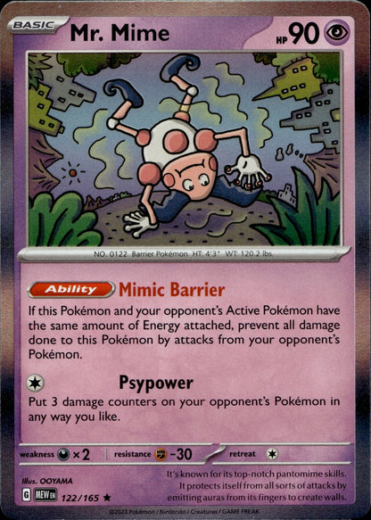 Mr. Mime - Holo Rare SV: Scarlet & Violet 151 122/165 NM