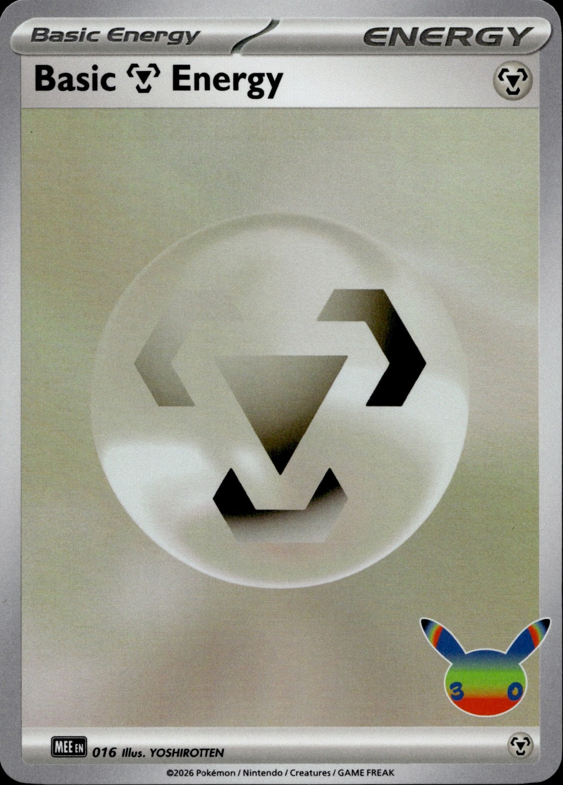 Basic Metal Energy (30th Celebration) Holo Futuristic Rare MEE: Mega Evolution Energies 016 NM