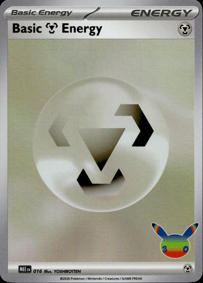 Basic Metal Energy (30th Celebration) Holo Futuristic Rare MEE: Mega Evolution Energies 016 NM