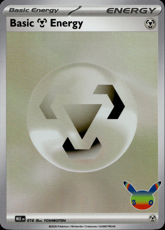 Basic Metal Energy (30th Celebration) Holo Futuristic Rare MEE: Mega Evolution Energies 016 NM