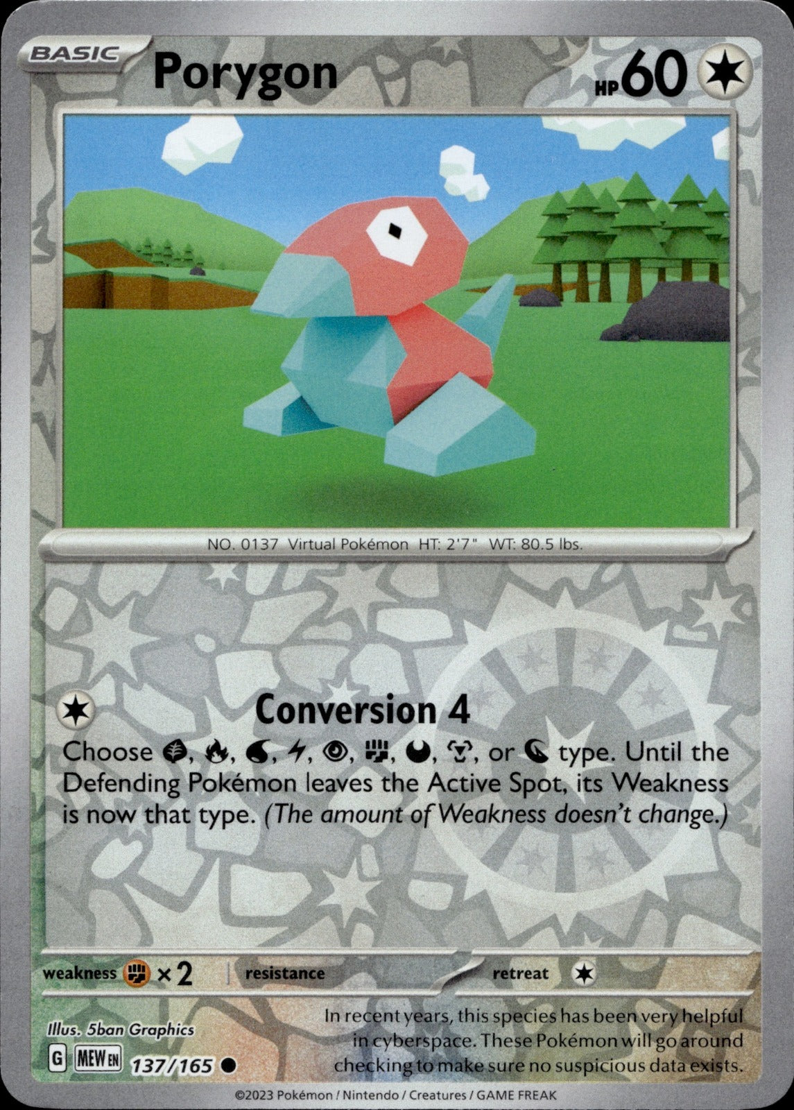 Porygon Common SV: Scarlet & Violet 151 137/165 NM