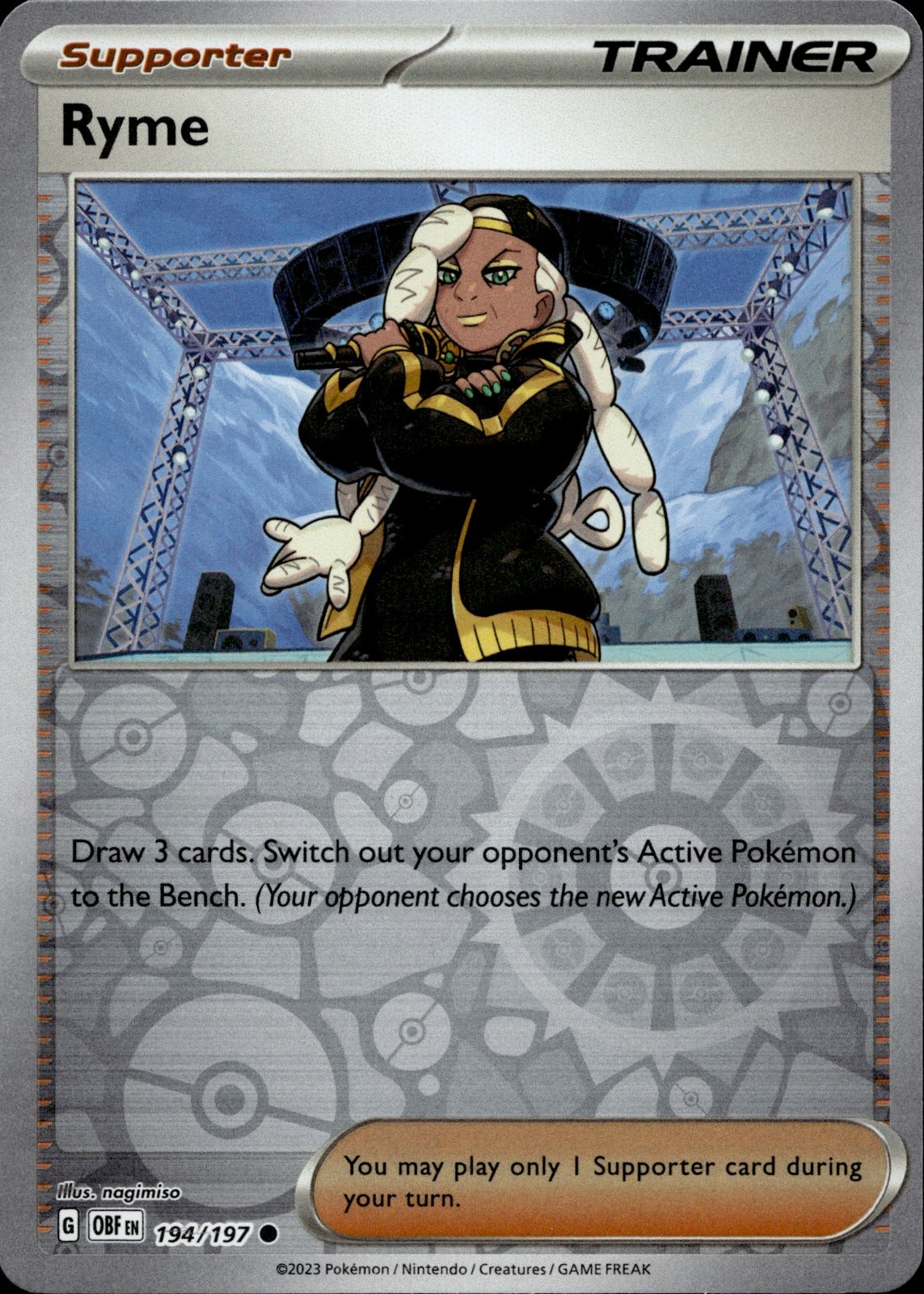 Ryme Reverse Holo Common SV03: Obsidian Flames 194/197 NM
