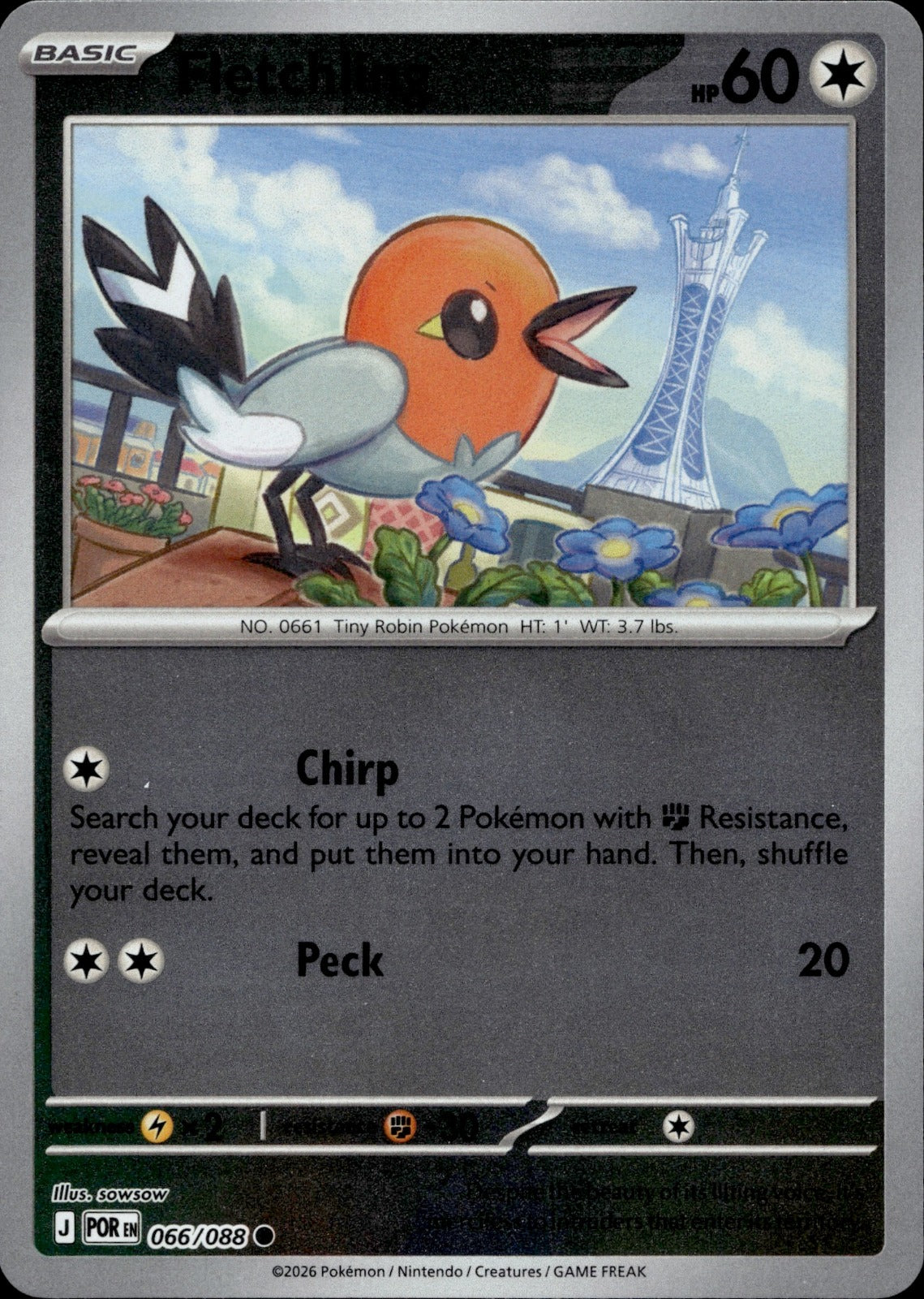 Fletchling Common ME03: Perfect Order 066/088 NM