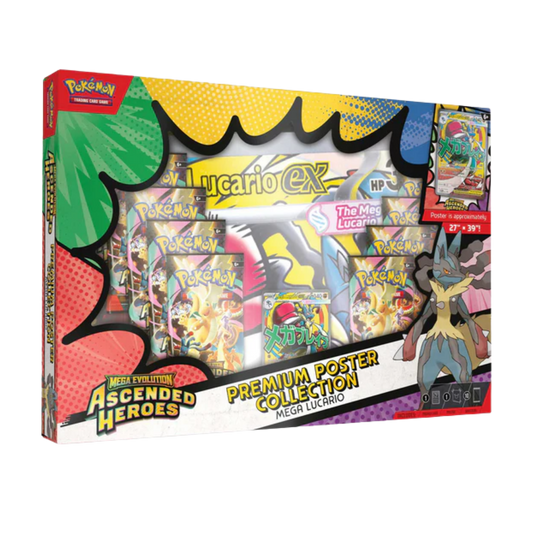 Pokémon Mega Evolution Ascended Heroes: Mega Lucario ex Poster Collection