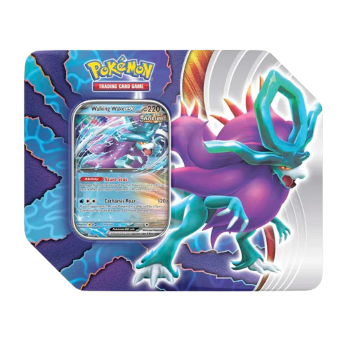 Pokémon TCG: Paradox Clash Tin (Walking Wake ex) – Official Sealed Tin with Promo Card