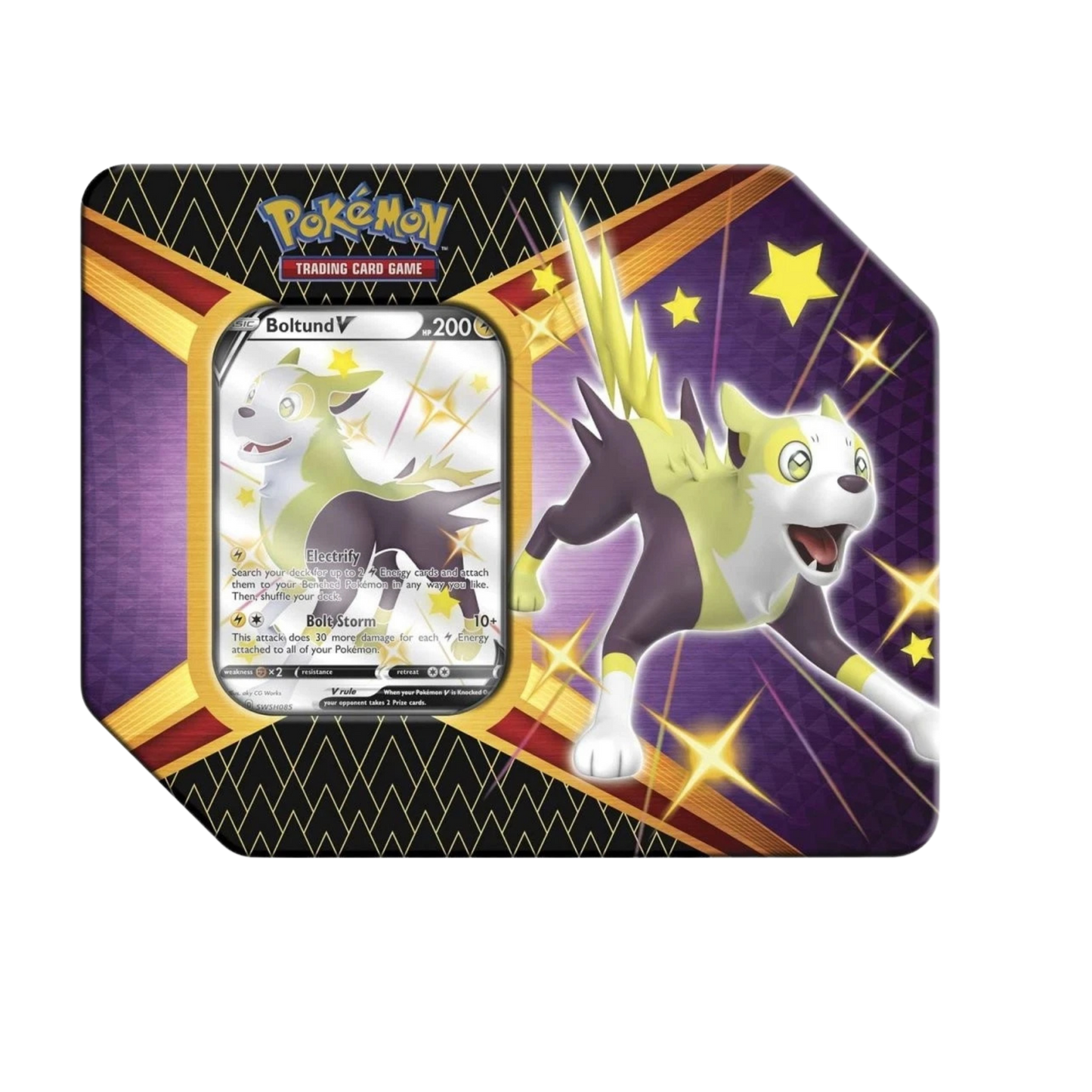 Pokémon TCG: Shining Fates V Tin (Boltund V) – Official Sealed Tin