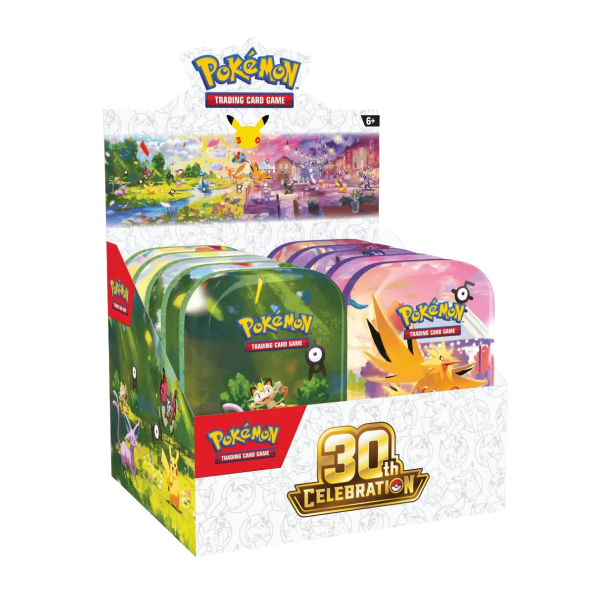 Pokémon TCG: 30th Celebration Day & Night Mini Tin - Sealed Display