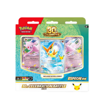 Pokémon TCG: 30th Celebration Battle Decks: Espeon ex and Umbreon ex (1 of 2 Designs)