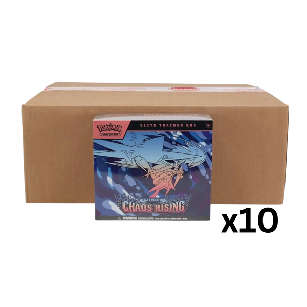 Sealed Case of 10: Pokémon TCG: Mega Evolution Chaos Rising Elite Trainer Boxes (ETB) TCG House UK