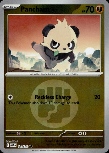 Pancham (Energy Symbol Pattern) Reverse Holo Common ME: Ascended Heroes 115/217 NM