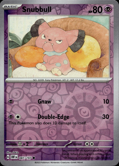 Snubbull Common SV03: Obsidian Flames 087/197 NM
