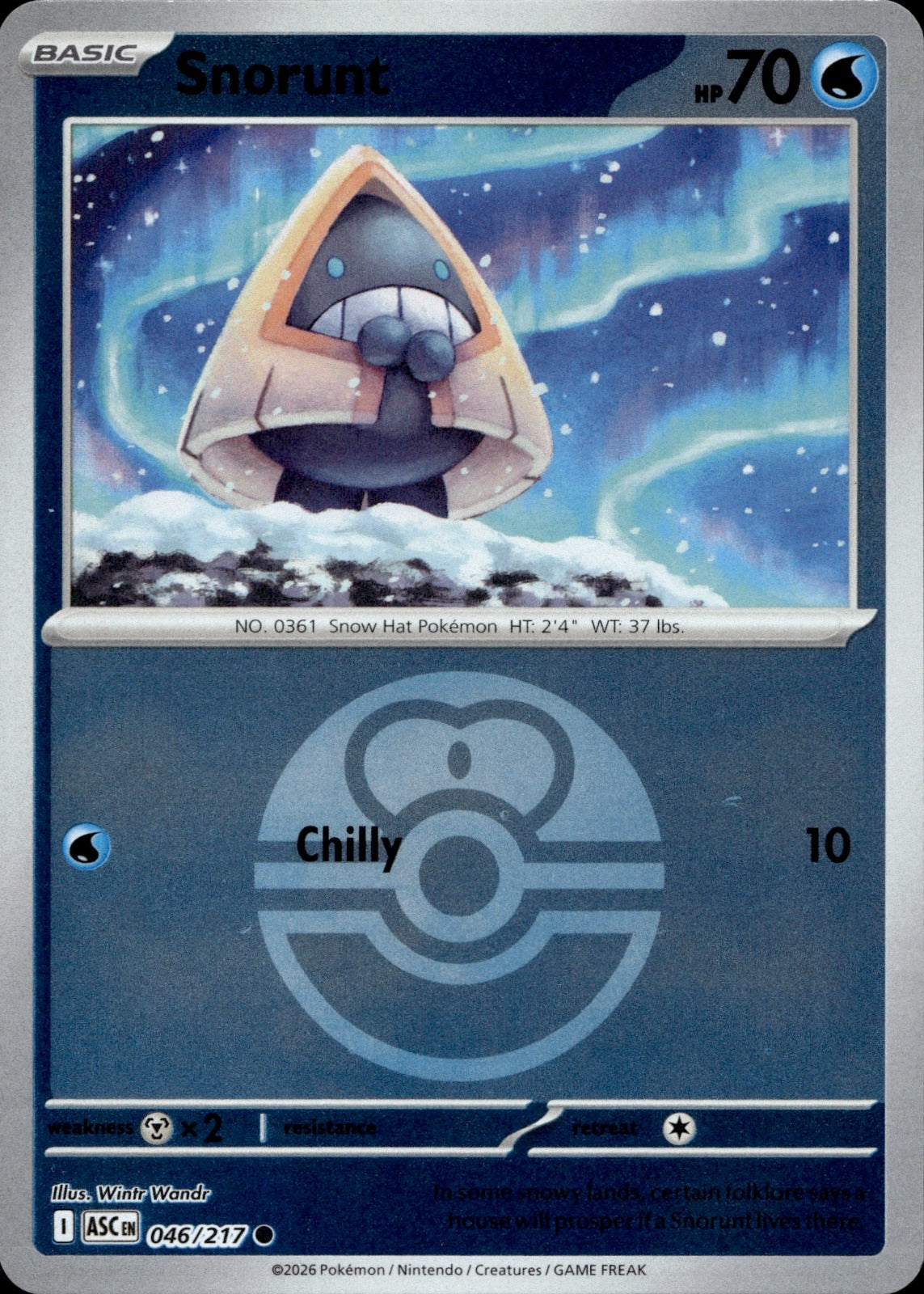 Snorunt (Love Ball) Reverse Holo Common ME: Ascended Heroes 046/217 NM