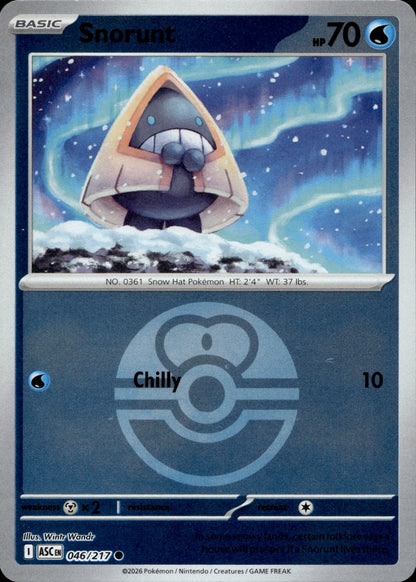 Snorunt (Love Ball) Reverse Holo Common ME: Ascended Heroes 046/217 NM