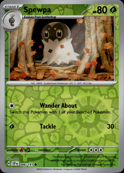 Spewpa Common SV08: Surging Sparks 006/191 NM