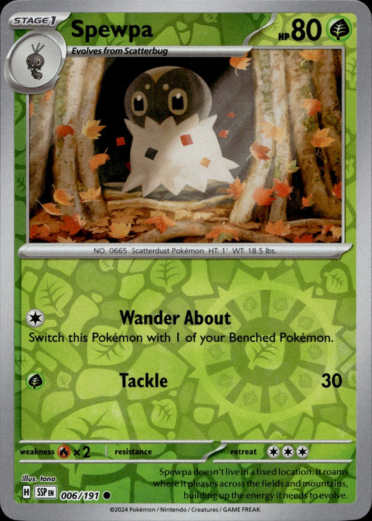 Spewpa Common SV08: Surging Sparks 006/191 NM