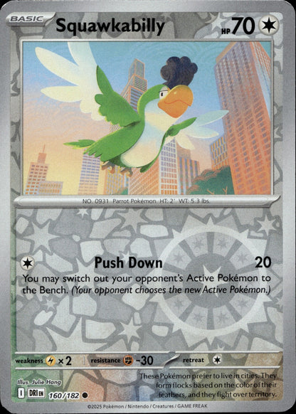Squawkabilly Reverse Holo Common SV10: Destined Rivals 160/182 NM