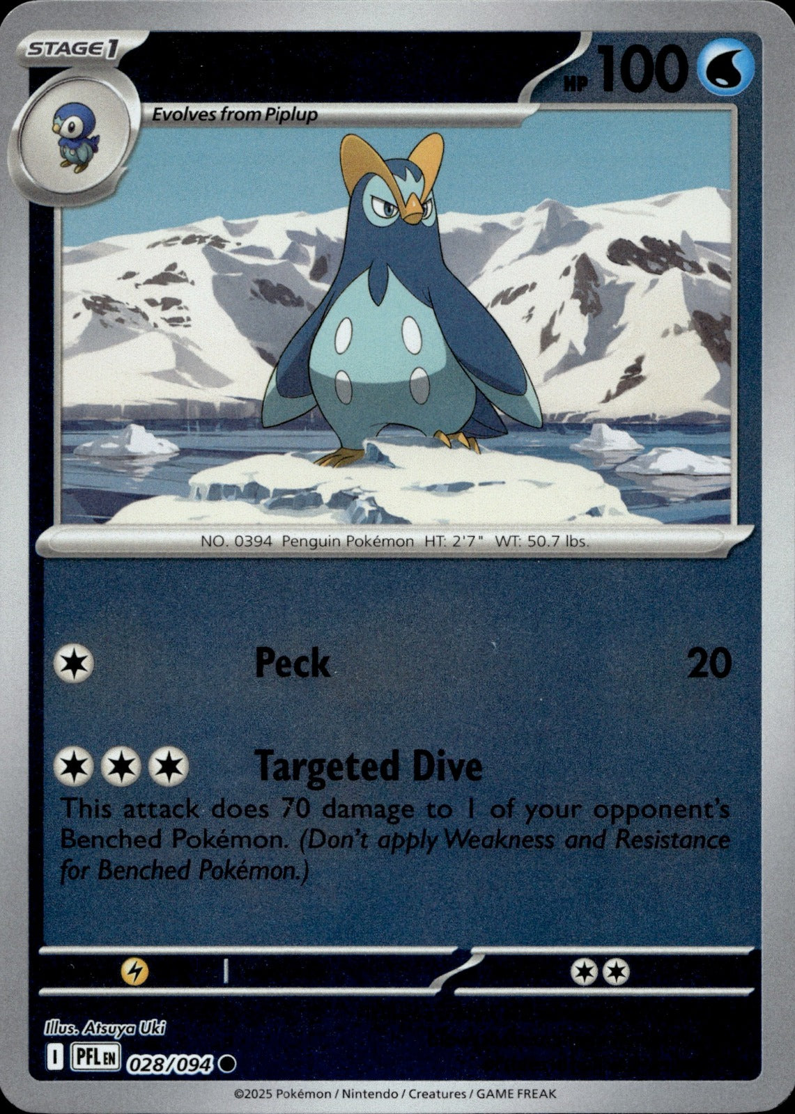 Prinplup Common ME02: Phantasmal Flames 028/094 NM