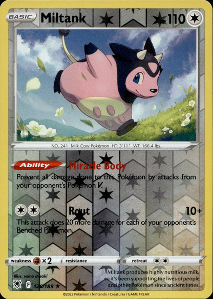 Miltank Reverse Holo Holo Rare SWSH10: Astral Radiance 126/189 NM