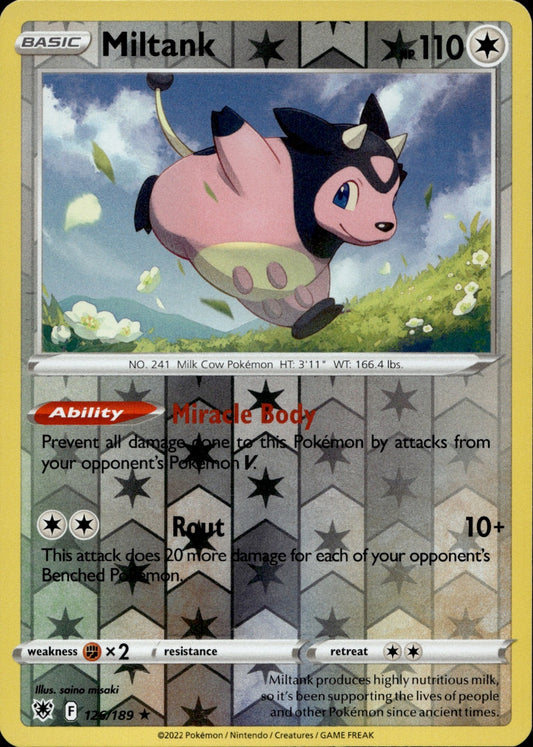 Miltank Reverse Holo Holo Rare SWSH10: Astral Radiance 126/189 NM