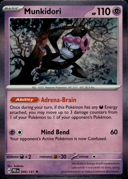 Munkidori Holo Rare SV: Prismatic Evolutions 044/131 NM