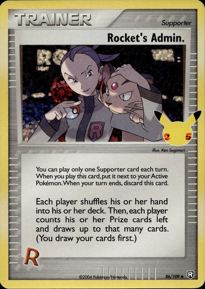 Rocket's Admin. Holo Classic Collection Celebrations: Classic Collection 86/109 NM